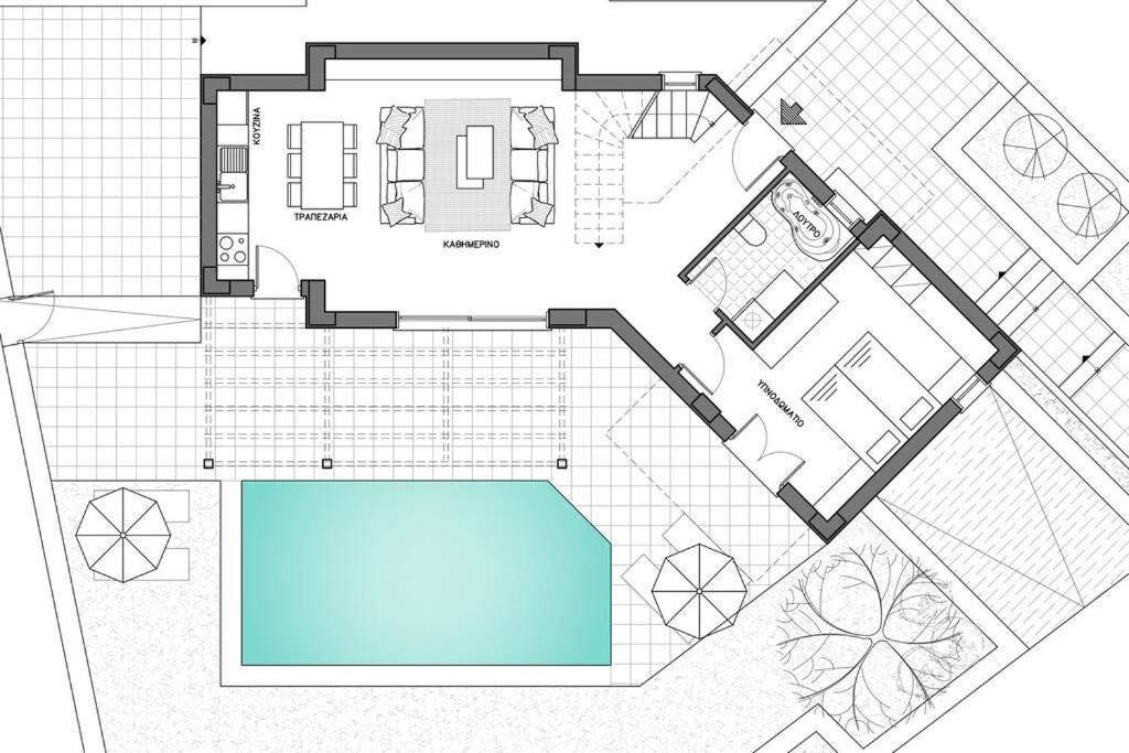 Villa Anthi, A Modern Villa With Salted Water Pool,Hot Tub & Bbq! 레팀노 외부 사진